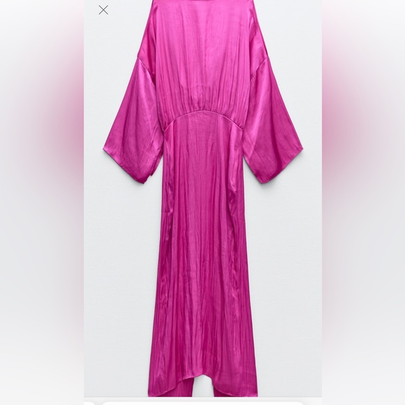 NWT Zara Pink Satin Dress 🩷 - Picture 4 of 5